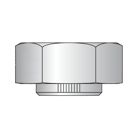 Newport Fasteners Lock Nut, 1-3/8"-6, Steel, Grade C, Cadmium Plated, 10 PK 125887